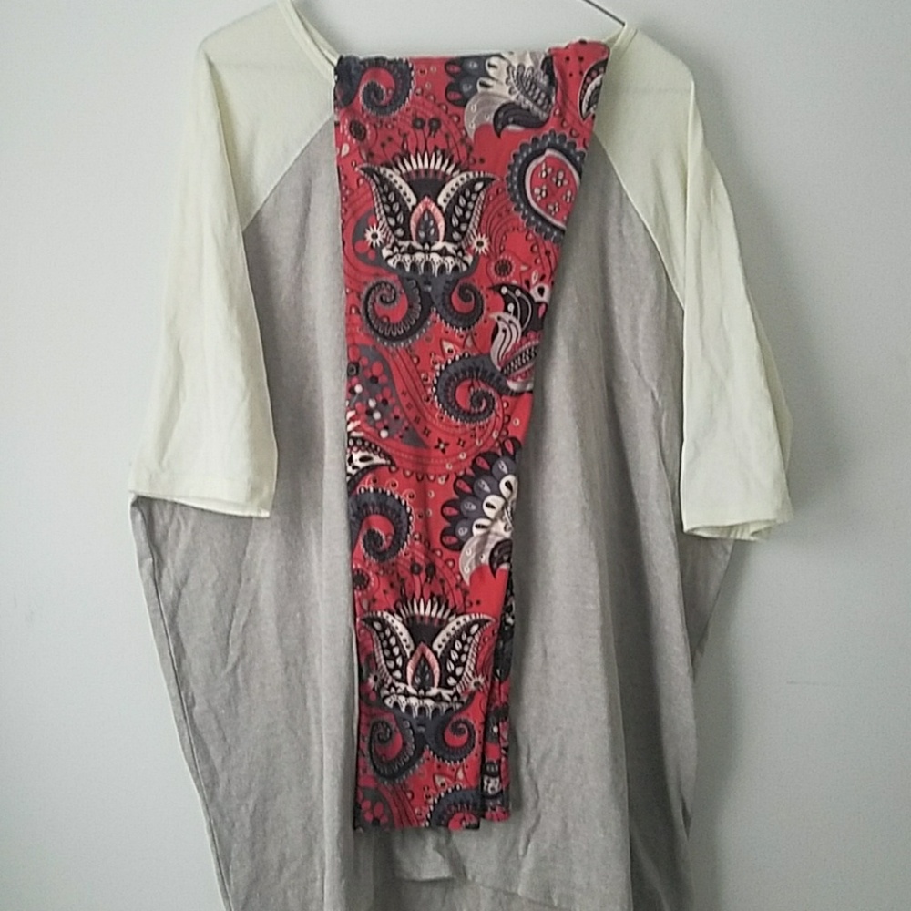 Lularoe S Irma with OS leggings